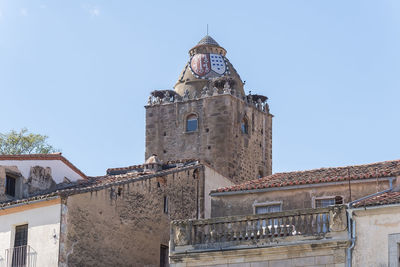 Low angle view of historic building against sky