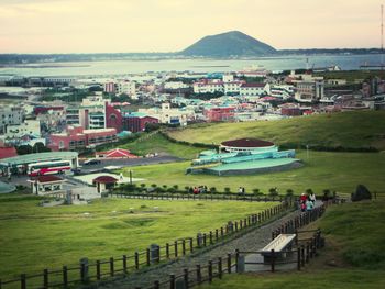 View of built structure on landscape