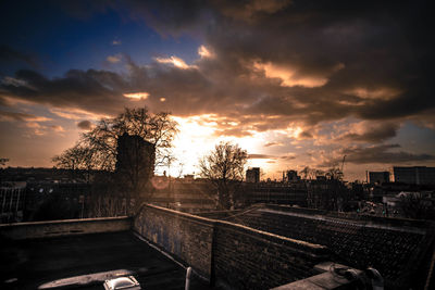 View of cloudy sky at sunset
