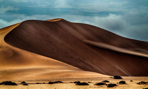 Scenic view of desert against sky