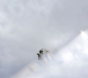 Low angle view of statue against sky