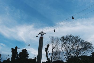 Low angle view of power lines