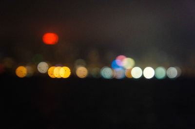 Defocused lights at night