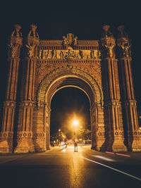 View of illuminated building at night