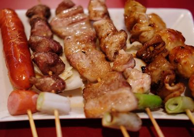 Close-up of meal served in plate