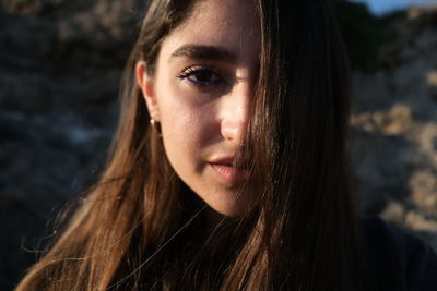 Close-up portrait of woman