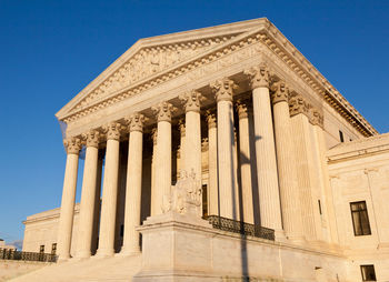 Low angle view of historical building against sky