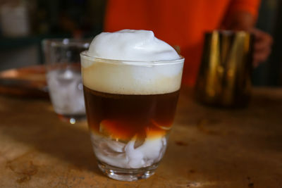 Close-up of coffee on table