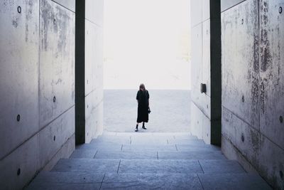 View of people walking in corridor