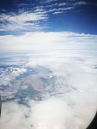 Aerial view of clouds in sky