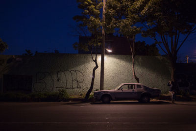 Empty road at night