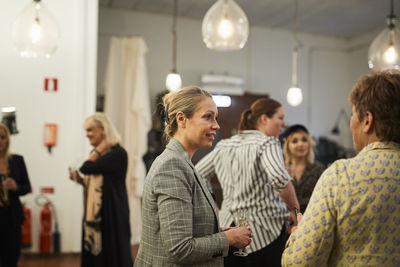 Group of women at meeting in cafe