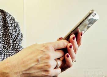 Close-up of hand holding hands