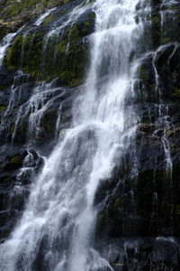 Scenic view of waterfall