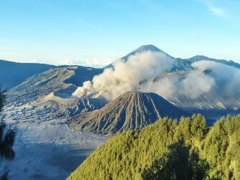Scenic view of mt bromo against sky