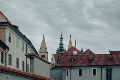 Low angle view of buildings against sky