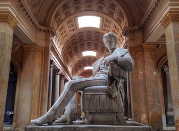 Low angle view of statue in historic building