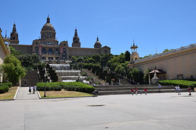 View of temple against clear sky