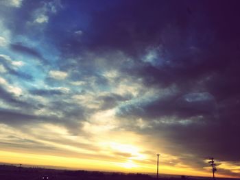 Low angle view of sky during sunset