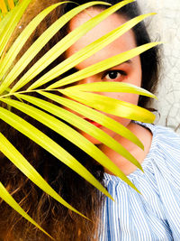 Close-up portrait of young woman