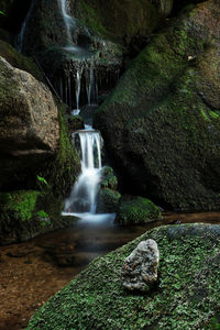 Scenic view of waterfall