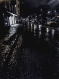 City street at night