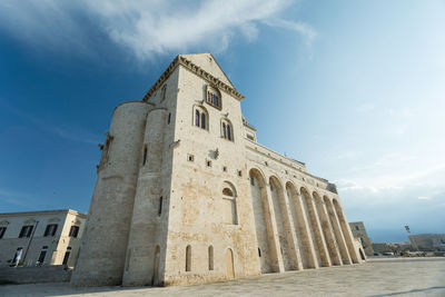 Low angle view of historical building against sky