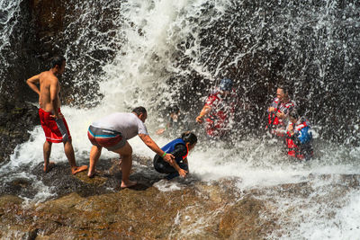 People enjoying in water