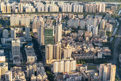 An aerial view of shenzhen, guangdong province, china