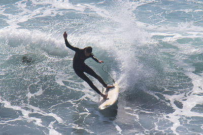 Man surfing in sea