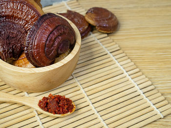 Close-up of bread on table