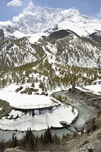 Full frame shot of annapurna mountains 