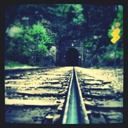 Surface level of railroad tracks