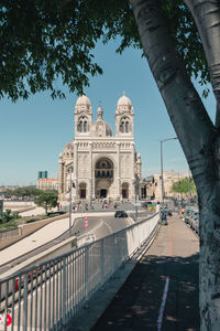 Bridge over river in city