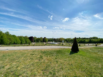 Scenic view of park against sky