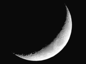 Close-up of moon against clear sky at night