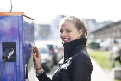 Portrait of a smiling young woman