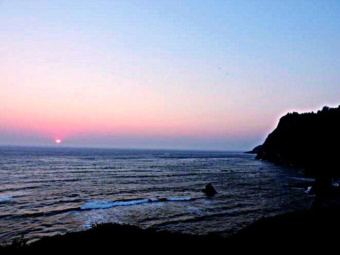 sea, sunset, scenics, nature, beauty in nature, tranquility, horizon over water, silhouette, tranquil scene, beach, sky, idyllic, water, outdoors, rock - object, no people, clear sky, wave, travel destinations, bird, animal themes, day