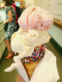 Close-up of ice cream cone