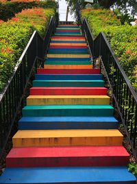 Staircase by multi colored steps