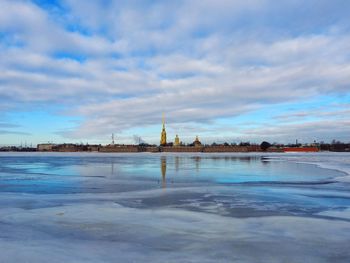 Scenic view of river against sky