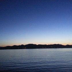 Scenic view of mountains against clear sky