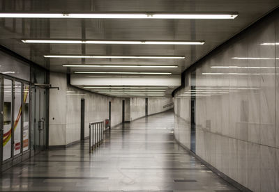 Empty corridor of building