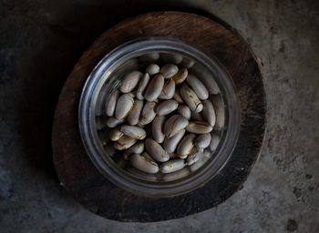 High angle view of food in container