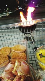 View of food in the dark