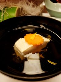 Close-up of bread in plate