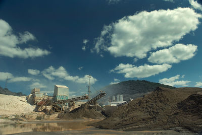 Construction site against sky