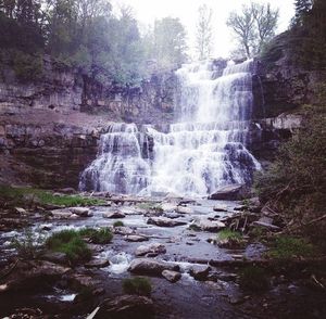 River flowing through rocks