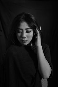 Portrait of a beautiful young woman