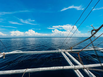 Sailing in the blue sea